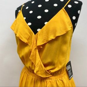 Express Yellow Ruffled Mini Dress, NWT, Size M